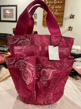 Vera Bradley Fuchsia Paisley Utility Tote